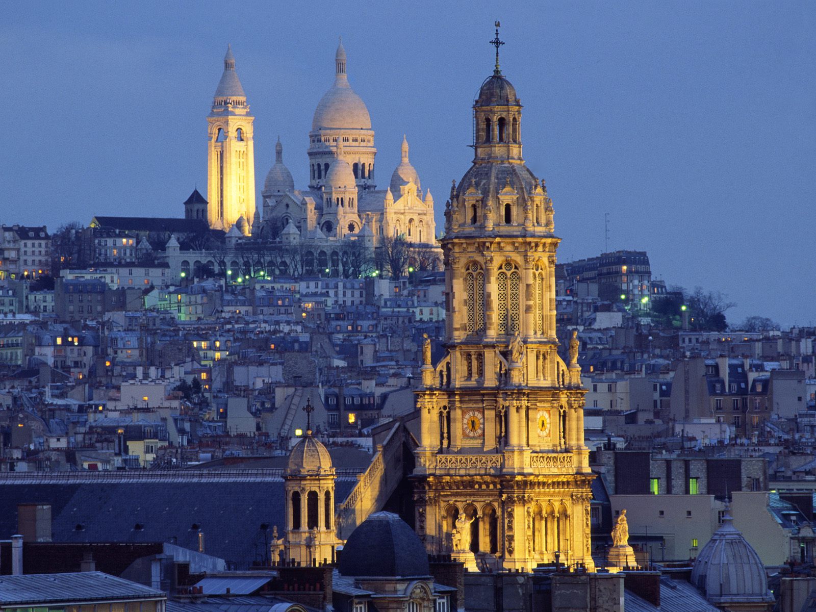 The Sacred-Heart Basilica in the Distance, Montmartre, Paris, France